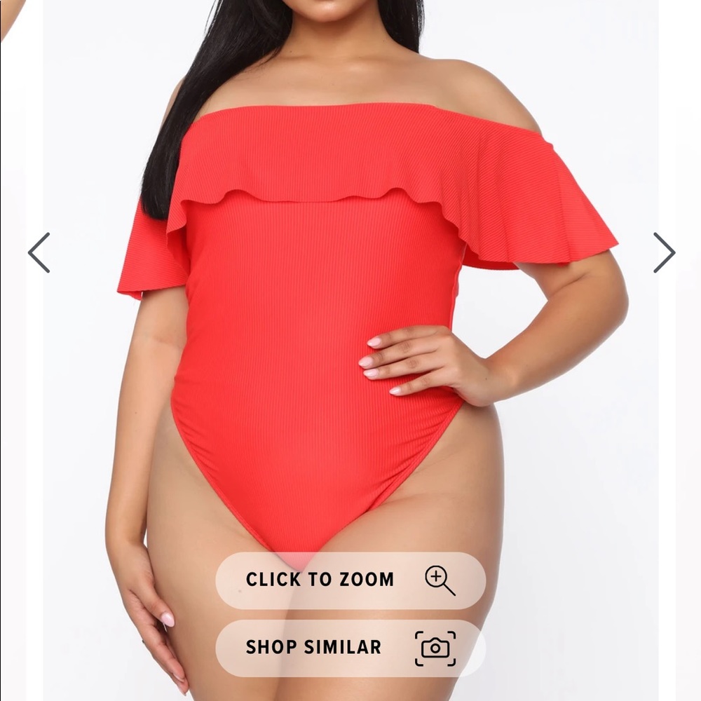 Flounce With It Swimsuit - Red